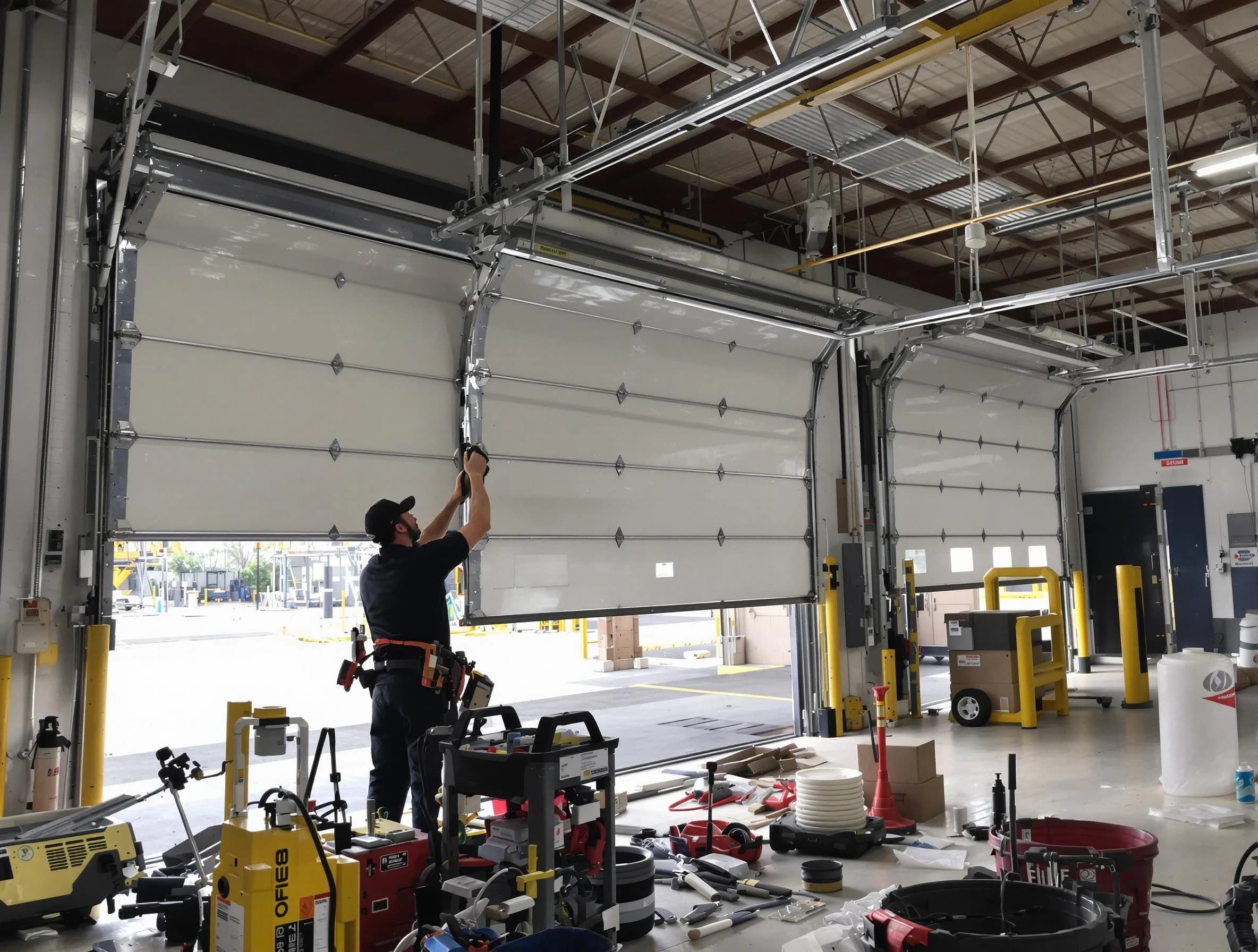 Pelham Garage Door Repair technician performing commercial garage door repair in Pelham