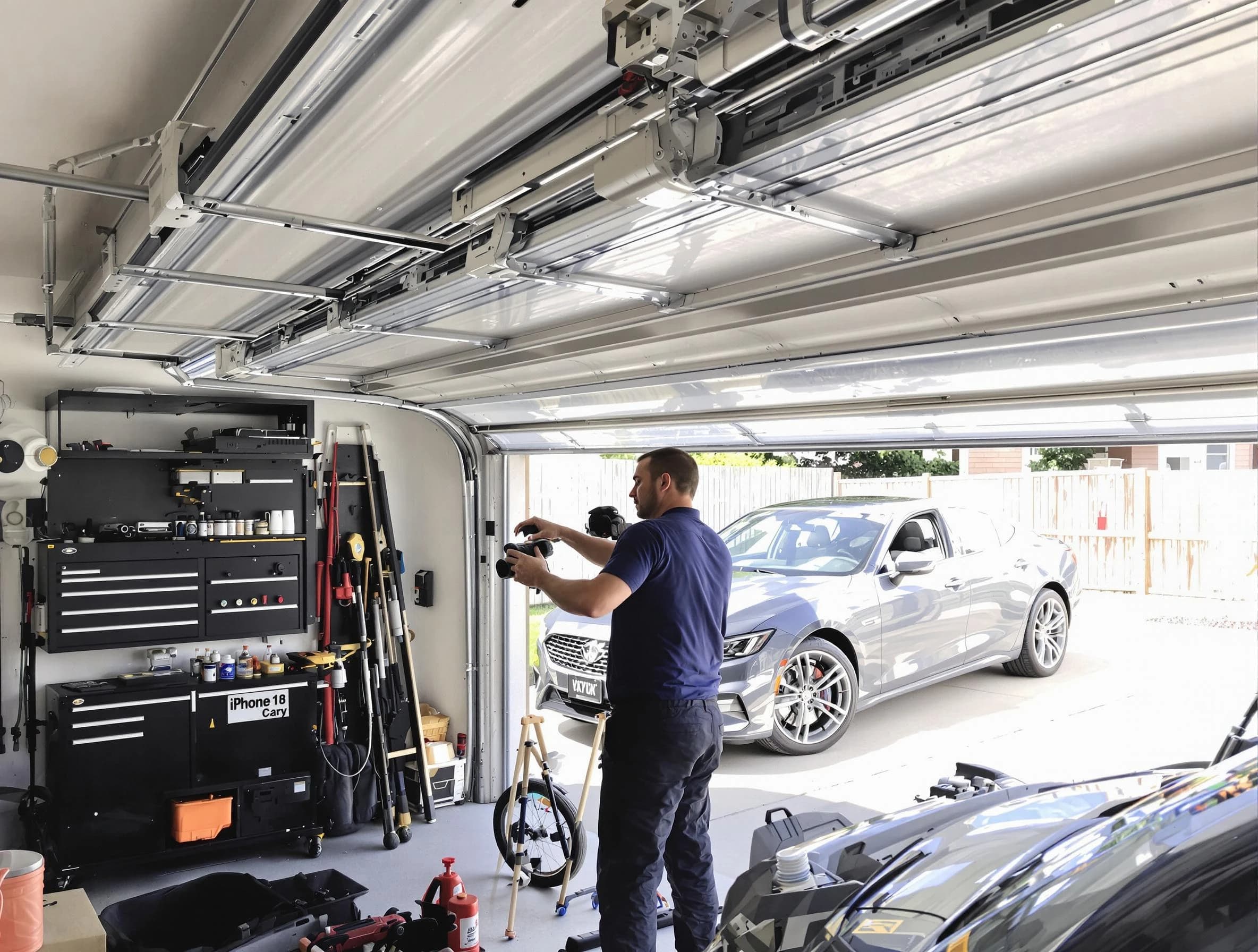 Pelham Garage Door Repair technician fixing noisy garage door in Pelham