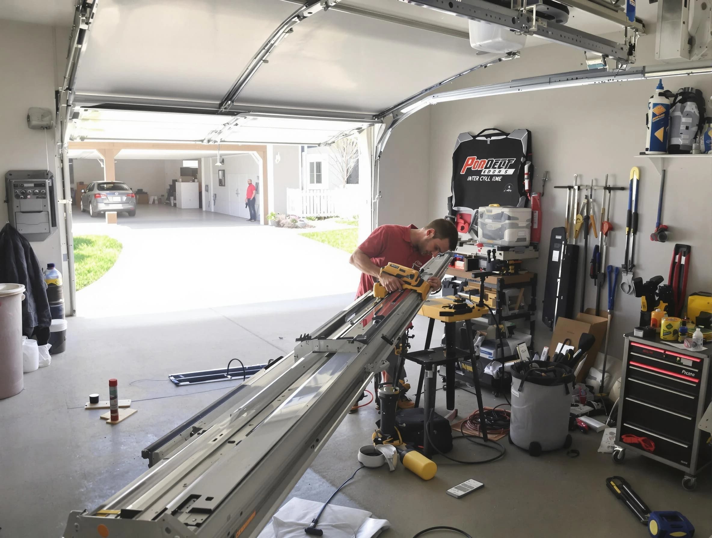Pelham Garage Door Repair expert performing track repair in Pelham