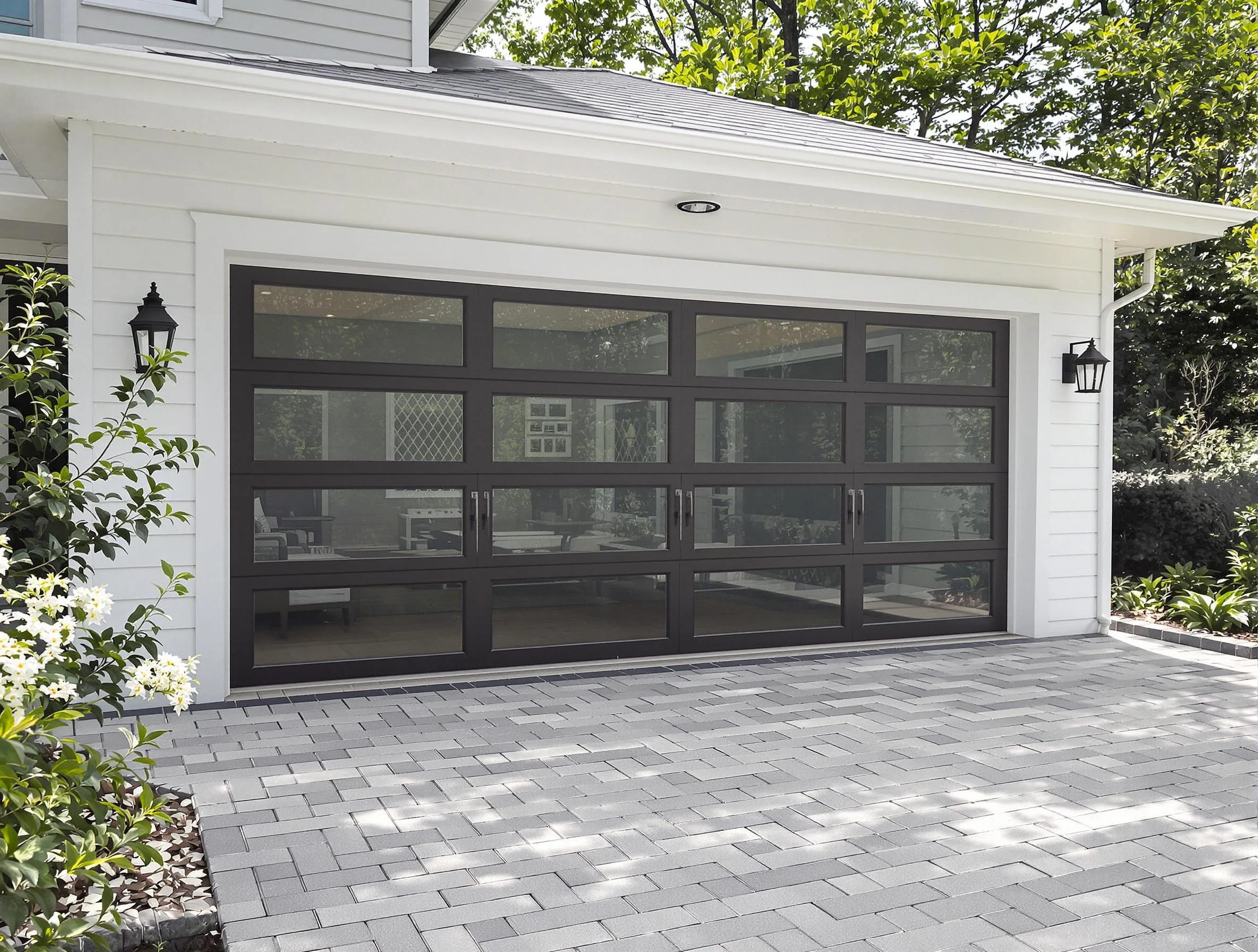 Pelham Garage Door Repair design specialist presenting custom garage door options to Pelham homeowner