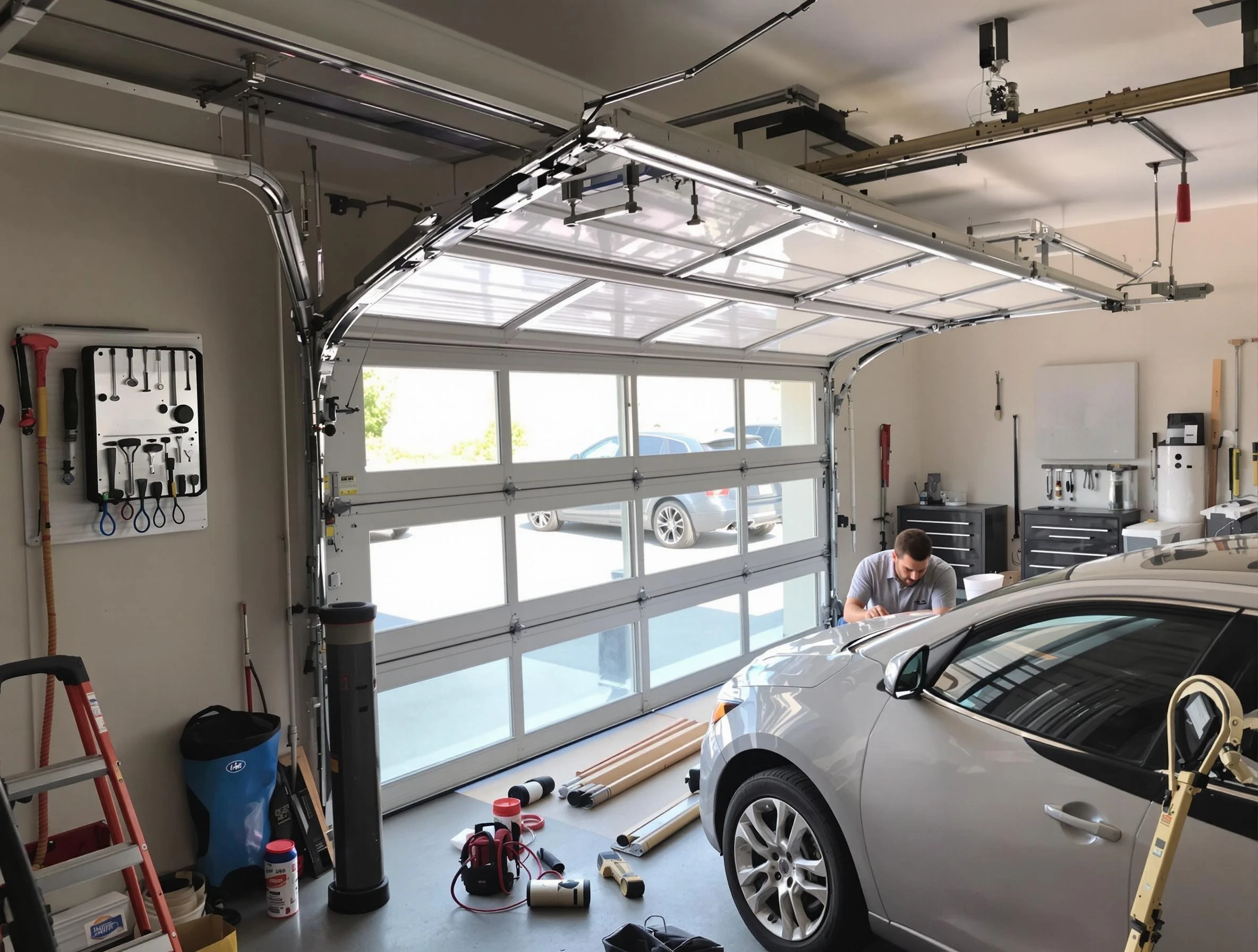 Garage door noise reduction service by Pelham Garage Door Repair in Pelham
